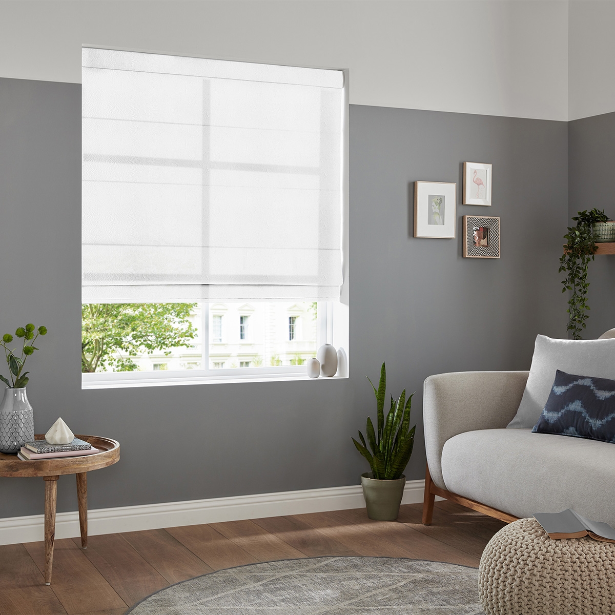 Product photograph of Alvarez Snow Roman Blind from Choice Furniture Superstore.