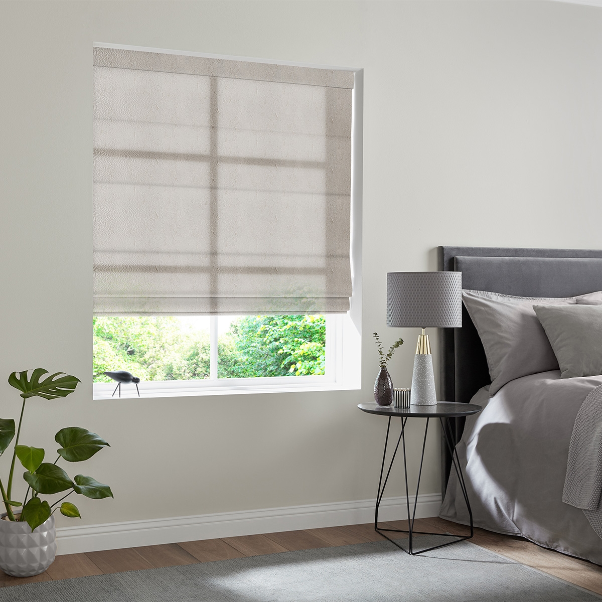 Product photograph of Alvarez Linen Roman Blind from Choice Furniture Superstore.