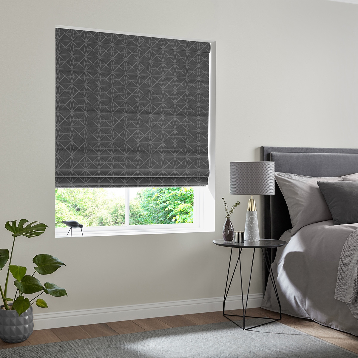 Product photograph of Gosling Graphite Roman Blind from Choice Furniture Superstore.