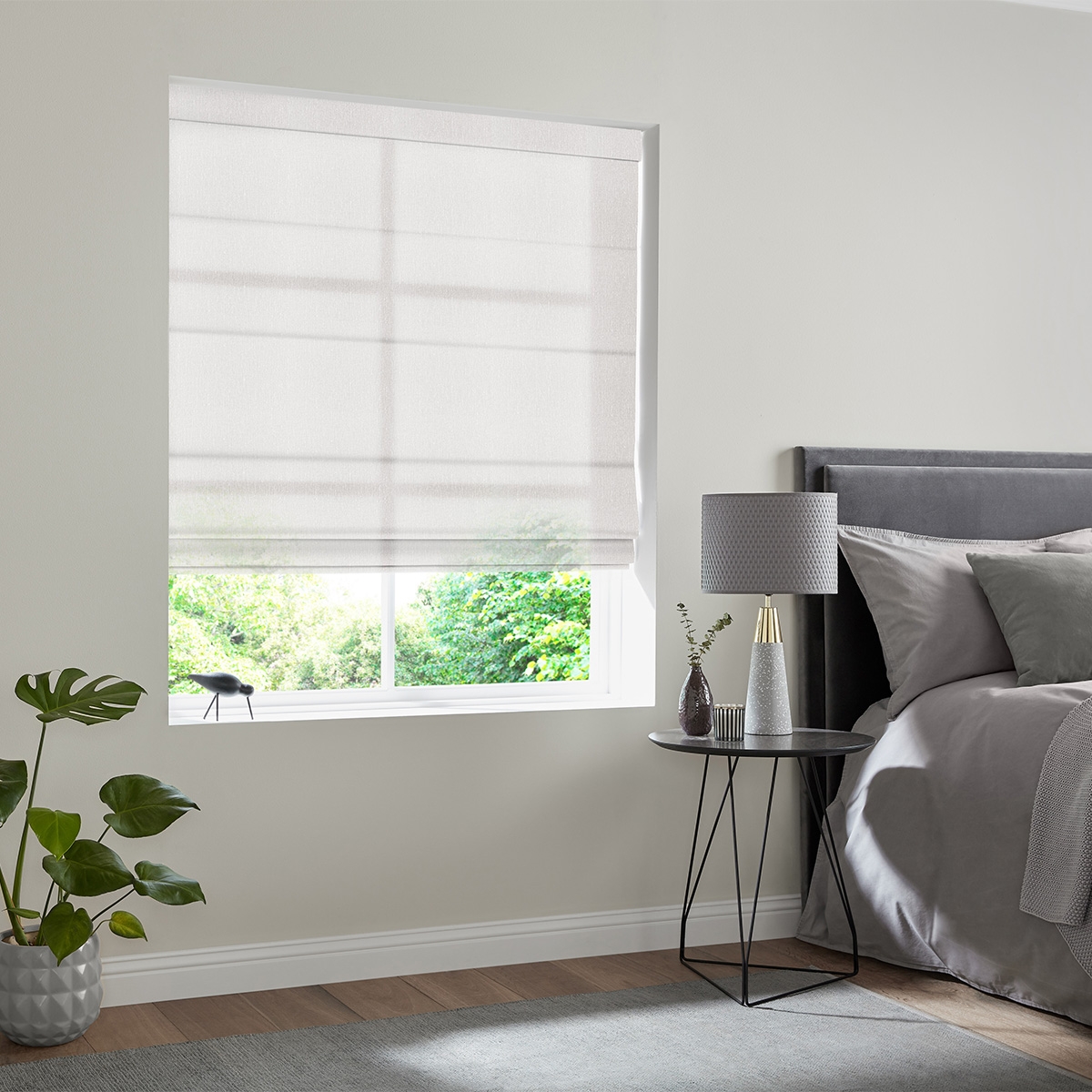 Product photograph of Pukki Oyster Roman Blind from Choice Furniture Superstore.