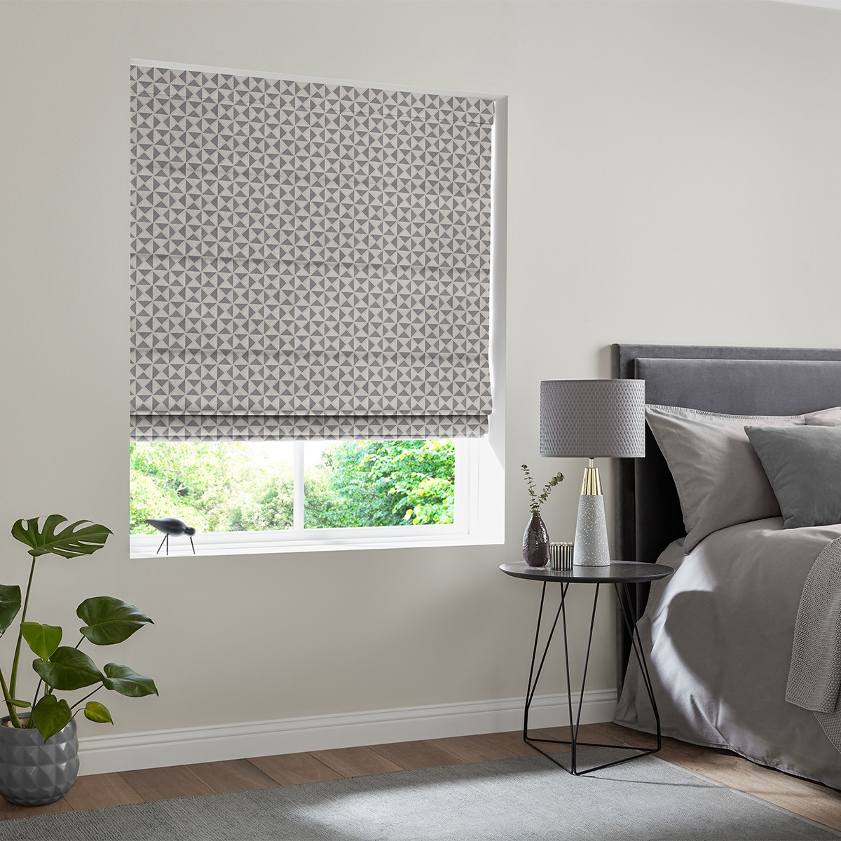 Product photograph of Pierre Indigo Roman Blind from Choice Furniture Superstore.