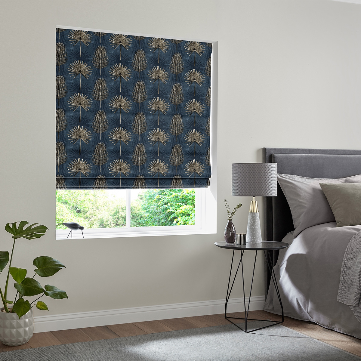 Product photograph of Burn Ink Roman Blind from Choice Furniture Superstore.
