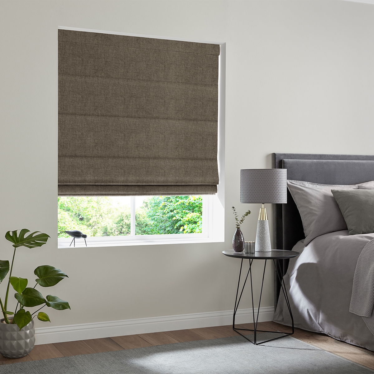 Product photograph of Virgil Hessian Roman Blind from Choice Furniture Superstore.