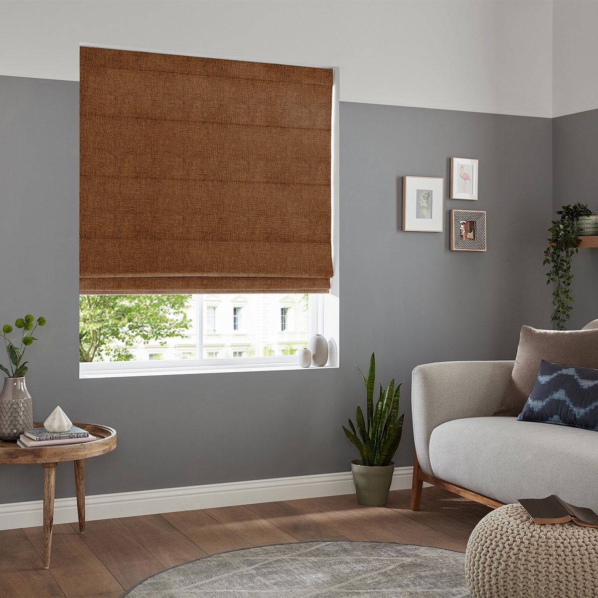 Product photograph of Virgil Terracotta Roman Blind from Choice Furniture Superstore.