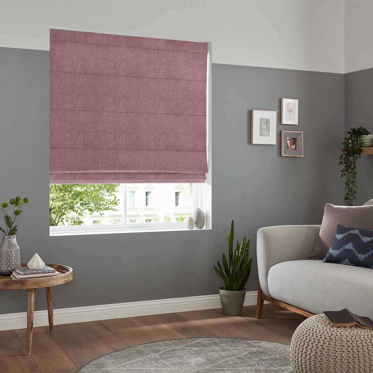 Product photograph of Virgil Blossom Roman Blind from Choice Furniture Superstore.