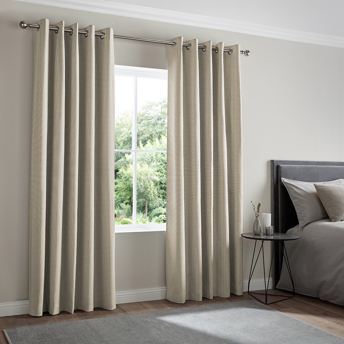 Product photograph of Cahill Taupe Curtain from Choice Furniture Superstore.