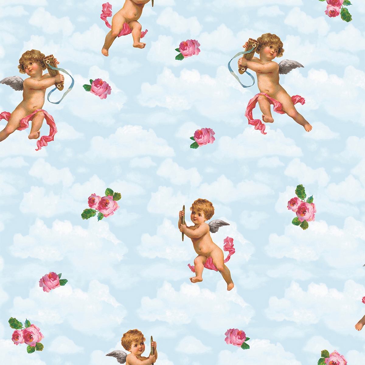 Product photograph of Skinny Dip Cherubs Sky Curtain from Choice Furniture Superstore.