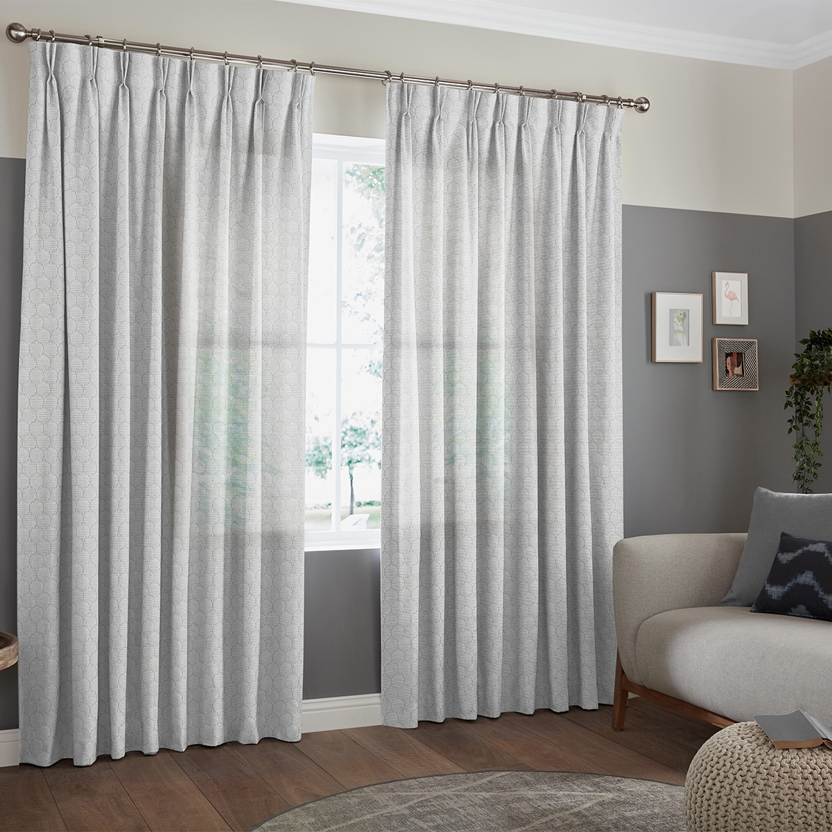 Product photograph of Denver Silver Curtain from Choice Furniture Superstore.