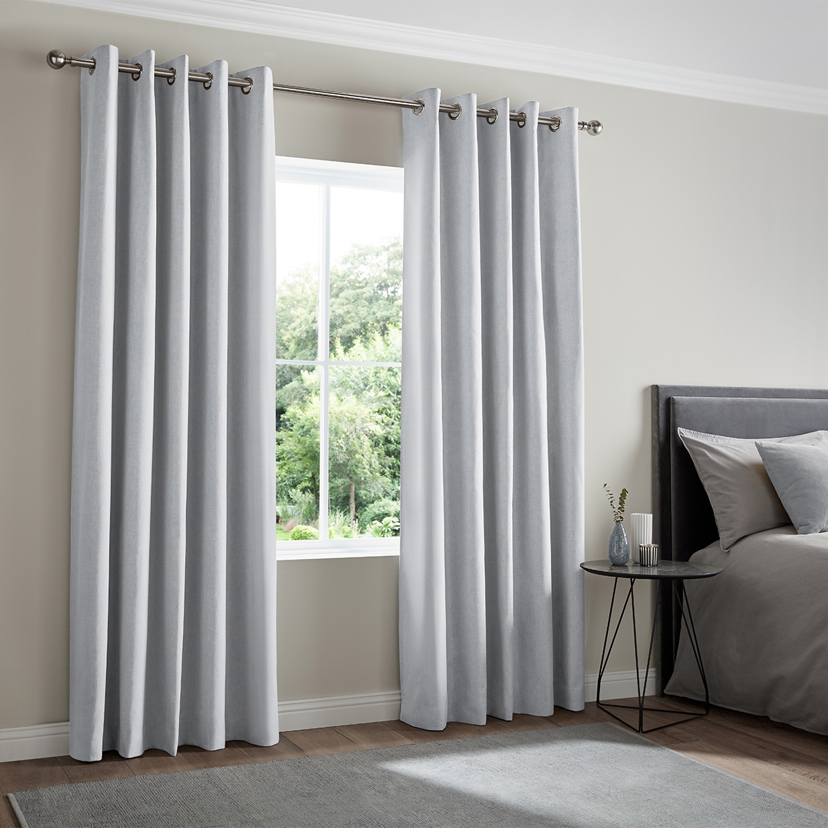 Product photograph of Dier Silver Curtain from Choice Furniture Superstore.