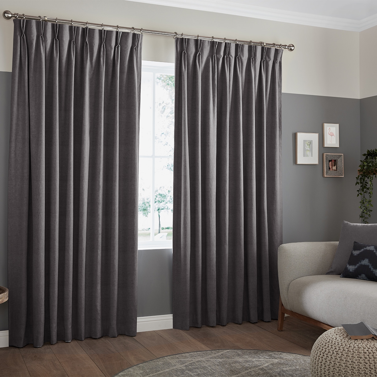 Product photograph of Dier Slate Curtain from Choice Furniture Superstore.