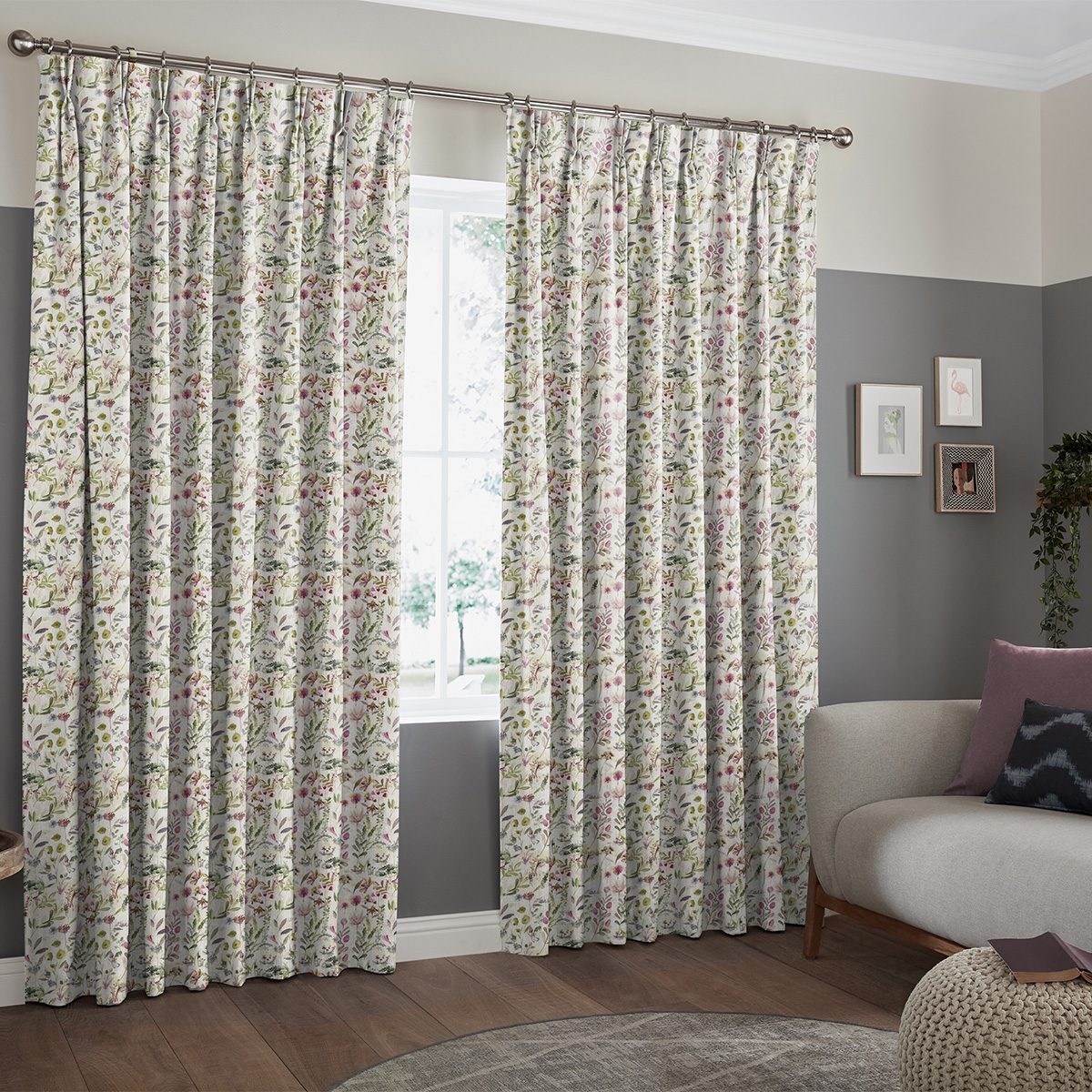 Product photograph of Giles Fuchsia Curtain from Choice Furniture Superstore.