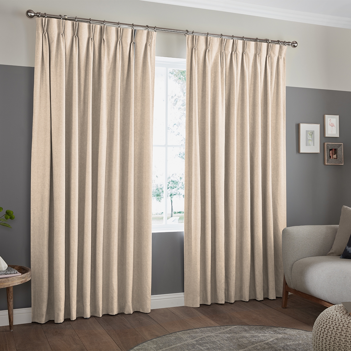 Product photograph of Ilkay Champagne Curtain from Choice Furniture Superstore.