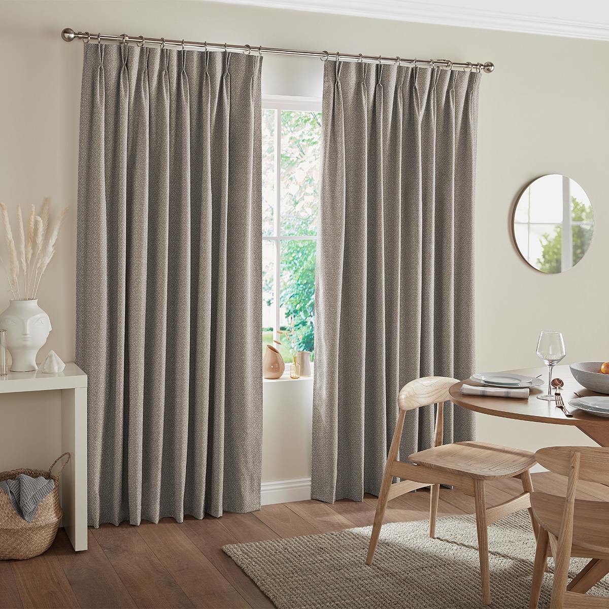 Product photograph of Kane Putty Curtain from Choice Furniture Superstore.