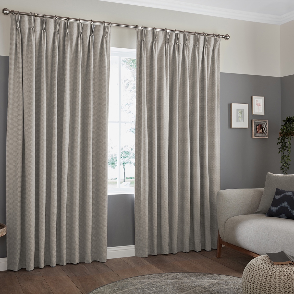 Product photograph of Konsa Graphite Curtain from Choice Furniture Superstore.