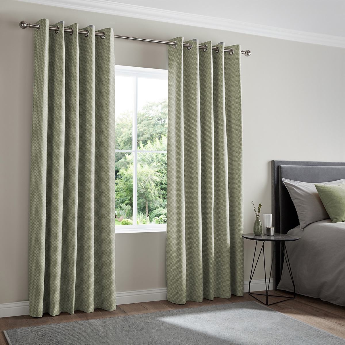 Product photograph of Konsa Sage Curtain from Choice Furniture Superstore.