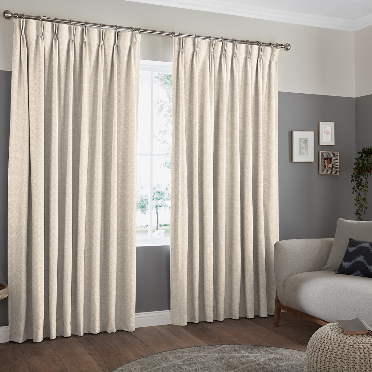 Product photograph of Lorris Champagne Curtain from Choice Furniture Superstore.