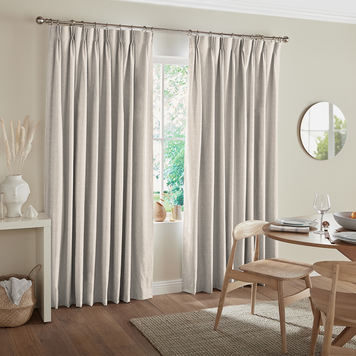 Product photograph of Lorris Taupe Curtain from Choice Furniture Superstore.