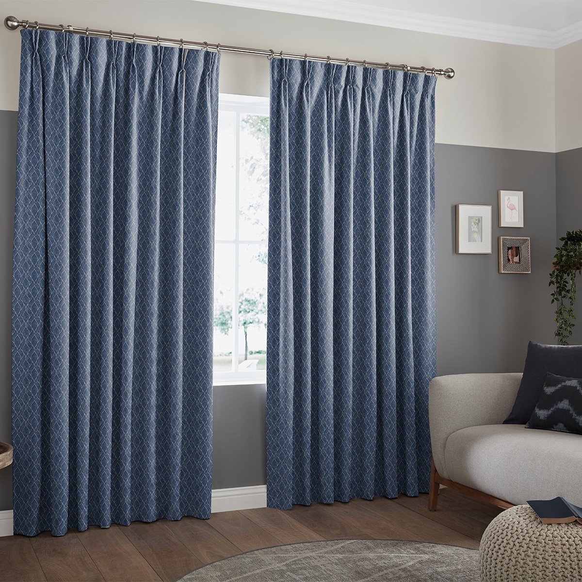 Product photograph of Matip Indigo Curtain from Choice Furniture Superstore.
