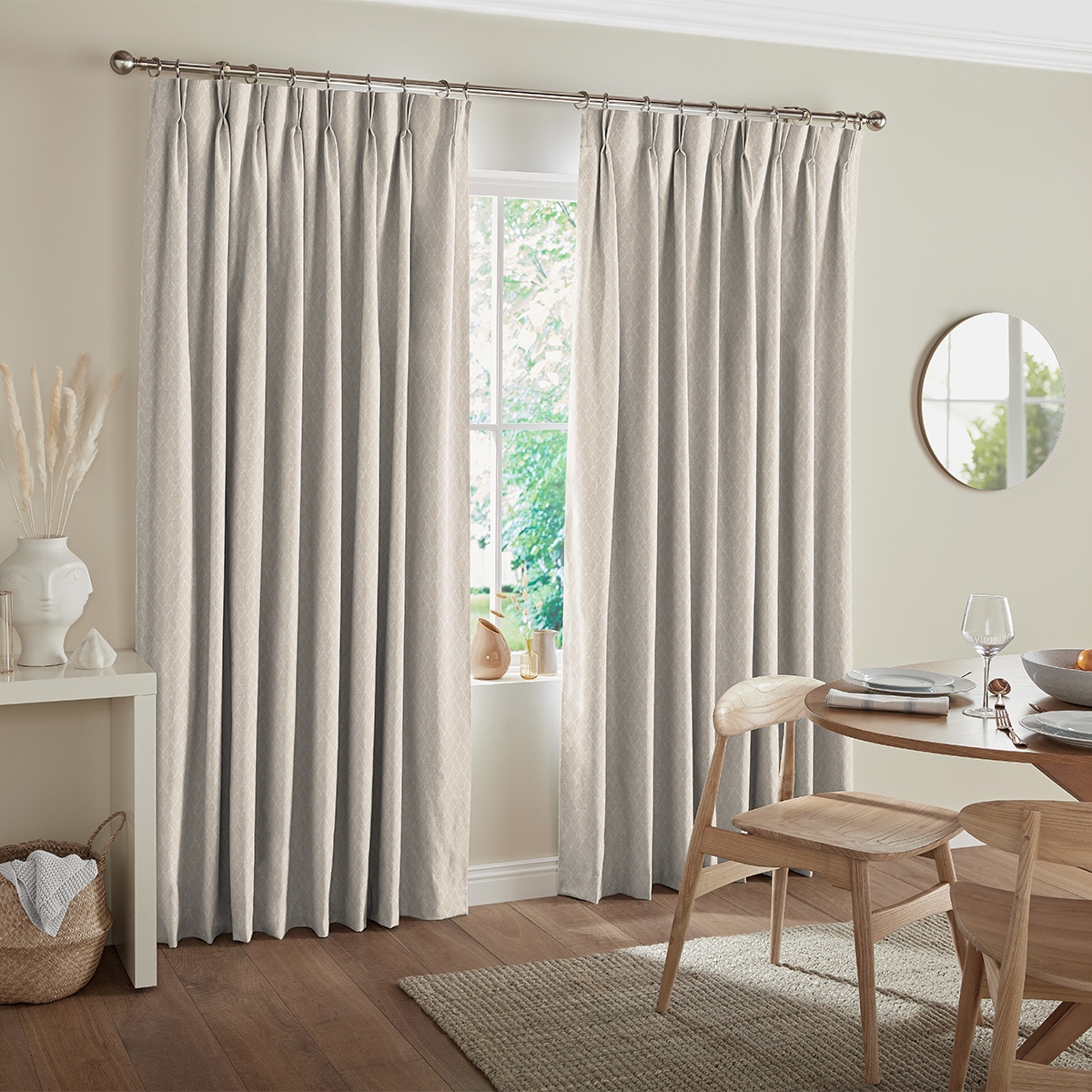 Product photograph of Matip Taupe Curtain from Choice Furniture Superstore.