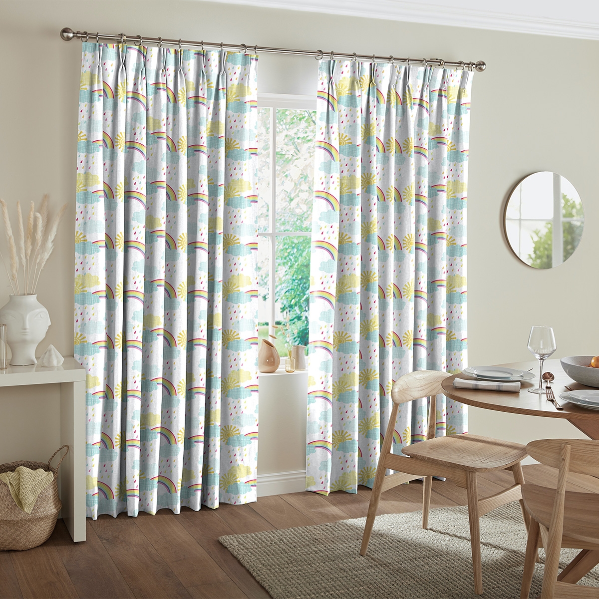 Product photograph of Rainbow Skies Multi Curtain from Choice Furniture Superstore.