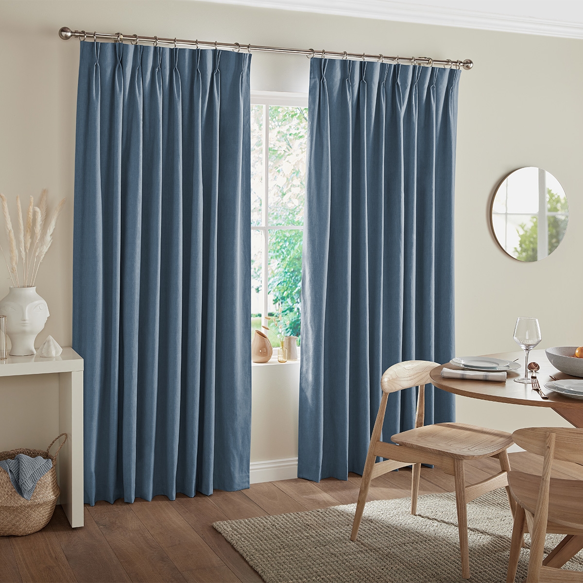 Product photograph of Romero Denim Curtain from Choice Furniture Superstore.