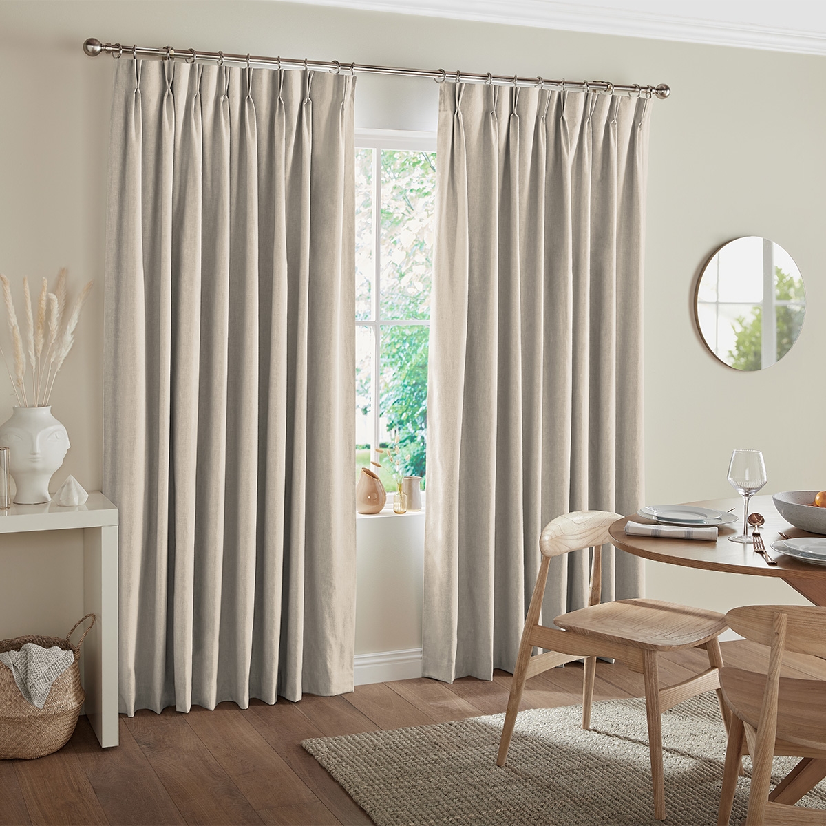 Product photograph of Romero Hessian Curtain from Choice Furniture Superstore.