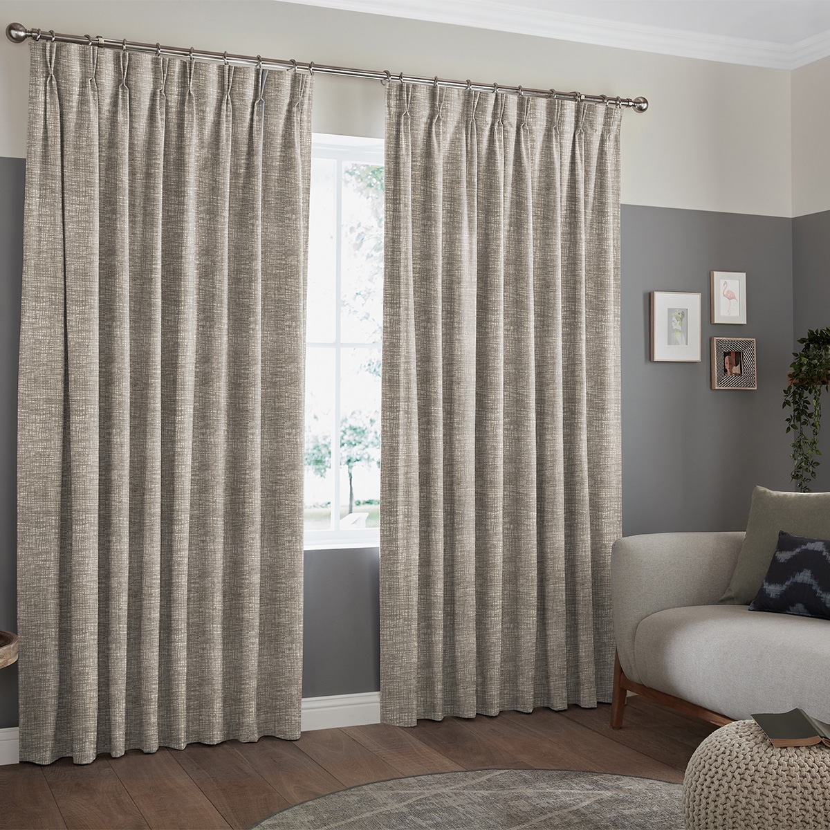 Product photograph of Semedo Graphite Curtain from Choice Furniture Superstore.