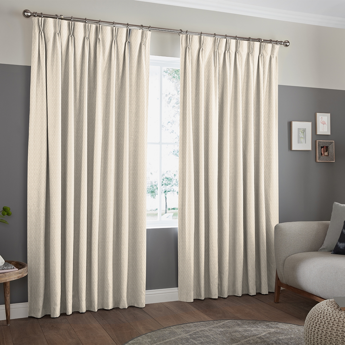 Product photograph of Skipp Ivory Curtain from Choice Furniture Superstore.