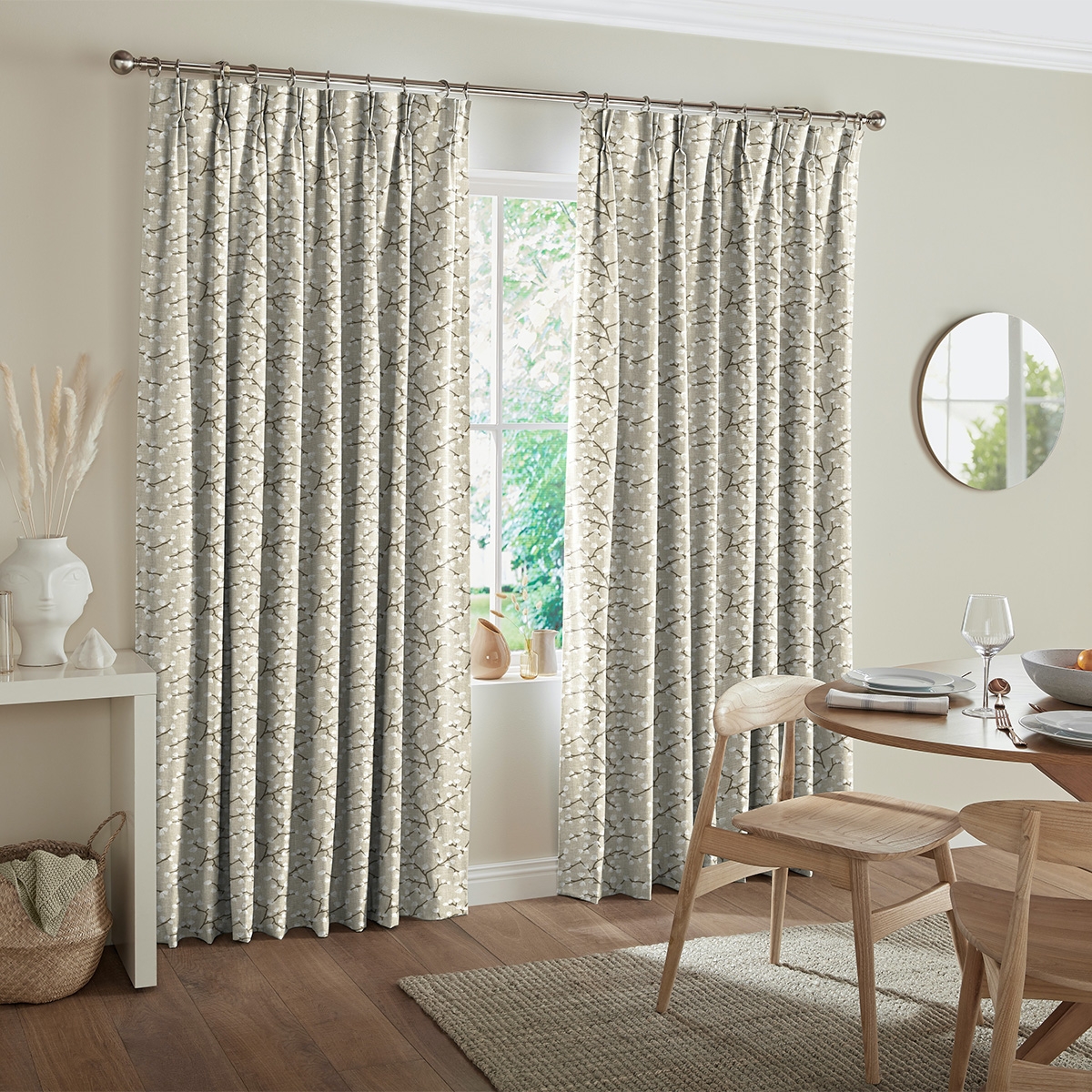 Product photograph of Steer Taupe Curtain from Choice Furniture Superstore.