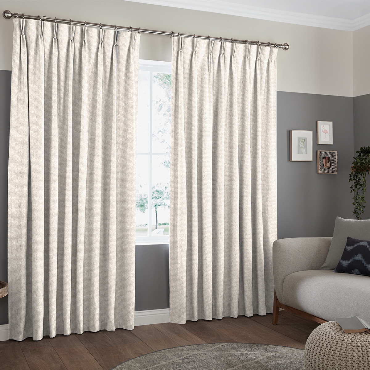 Product photograph of Tarik Ivory Curtain from Choice Furniture Superstore.