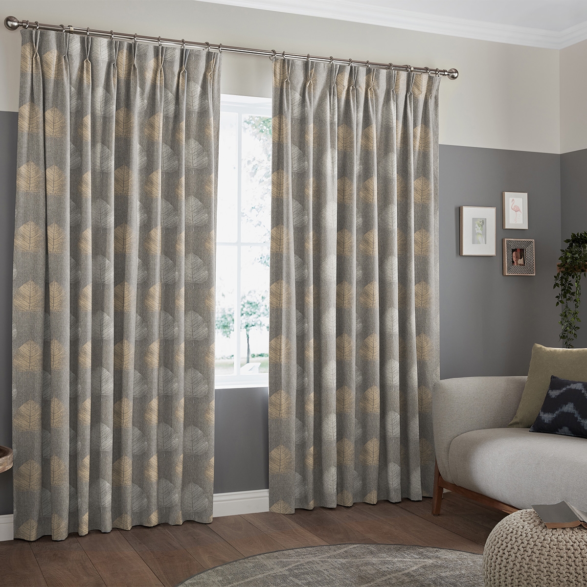 Product photograph of Youri Graphite Curtain from Choice Furniture Superstore.
