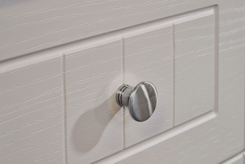 Product photograph of Vienna Cashmere 3 Drawer Beside Cabinet from Choice Furniture Superstore.