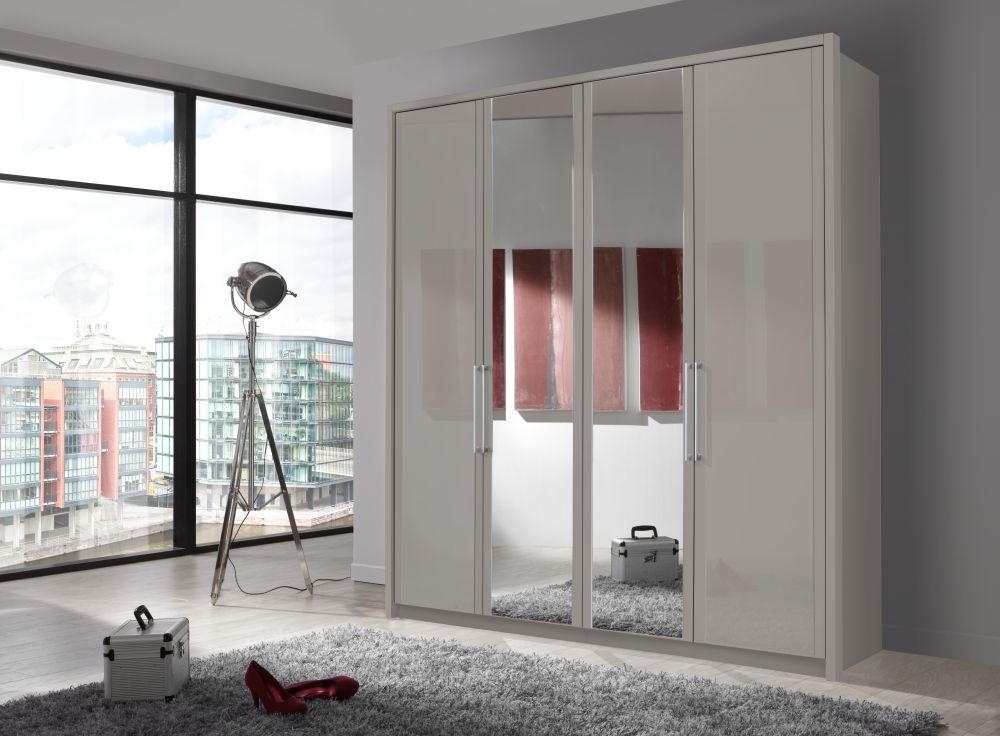 Product photograph of Wiemann Berlin Glass And Mirror Wardrobe - Variation Available from Choice Furniture Superstore.