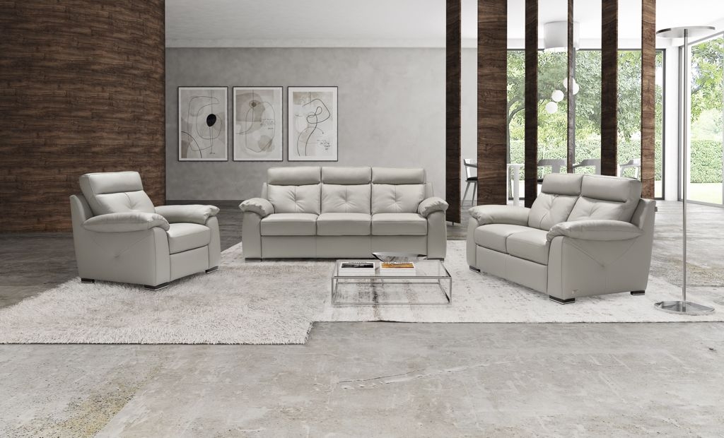 Product photograph of Bari Moon Leather Sofa Suite from Choice Furniture Superstore.