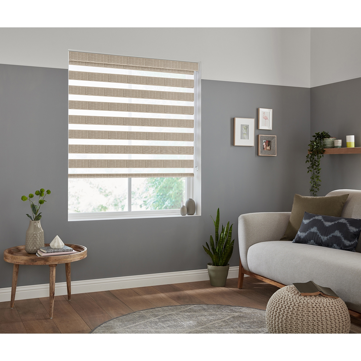 Product photograph of Rattan Oak Fifty50 Blinds from Choice Furniture Superstore.