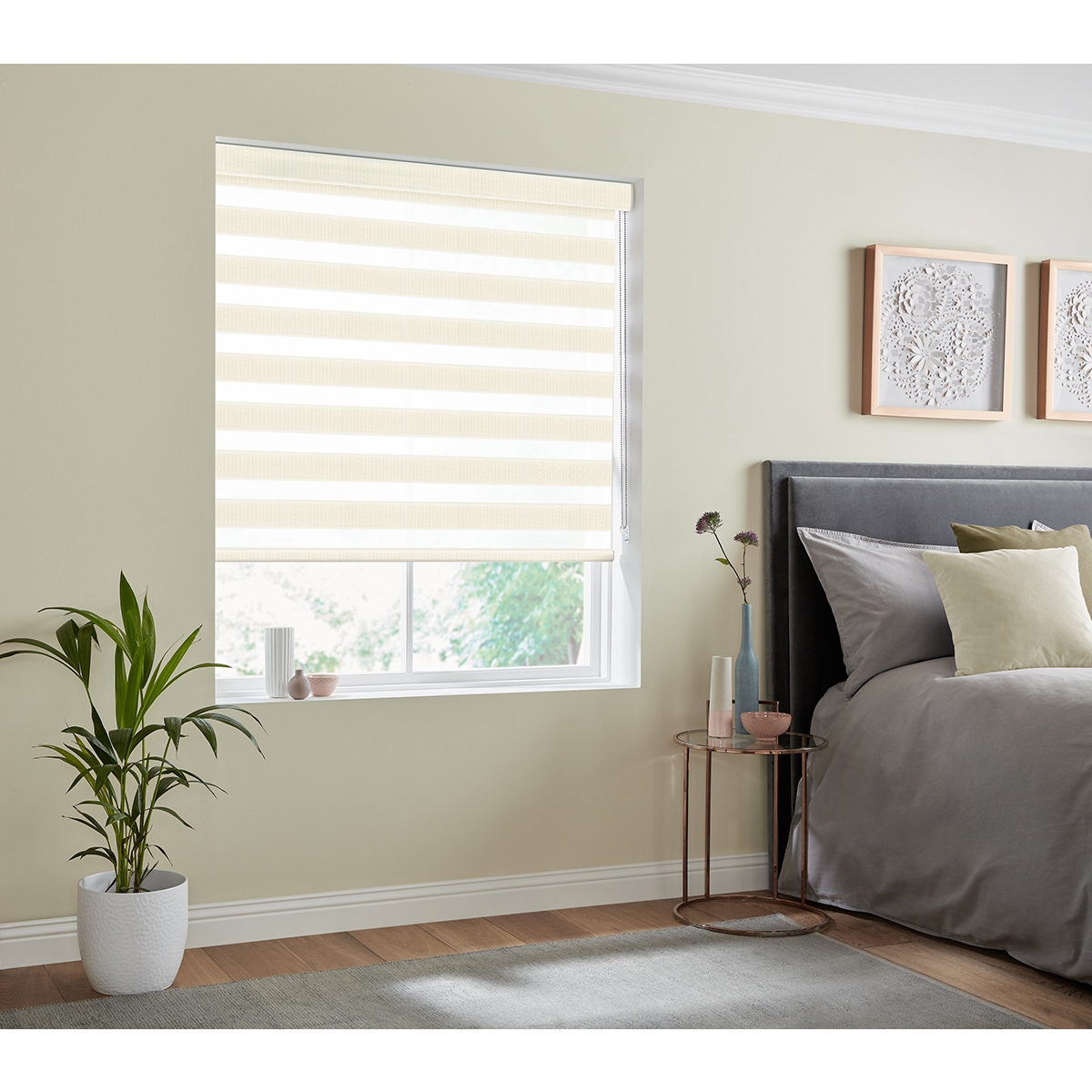 Product photograph of Rattan Ivory Fifty50 Blinds from Choice Furniture Superstore.