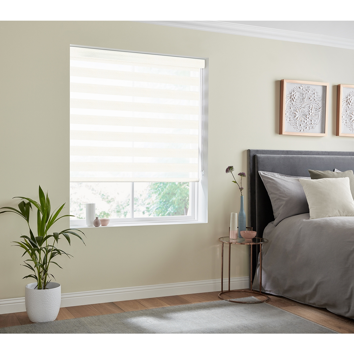 Product photograph of Cooper Winter White Fifty50 Blinds from Choice Furniture Superstore.