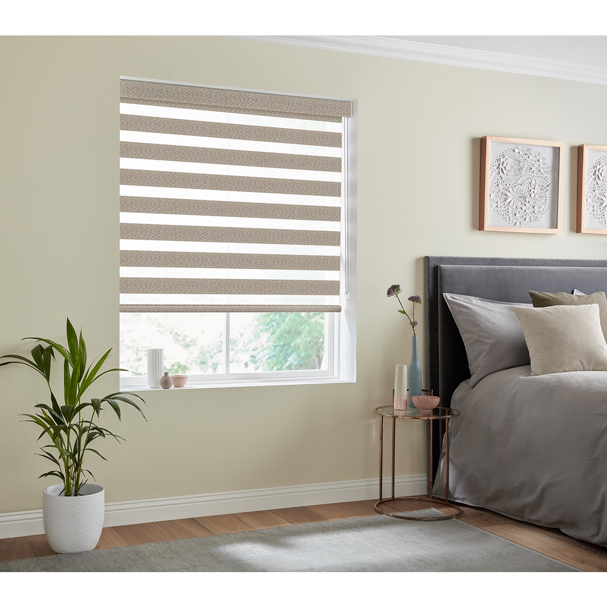 Product photograph of Cooper Taupe Fifty50 Blinds from Choice Furniture Superstore.