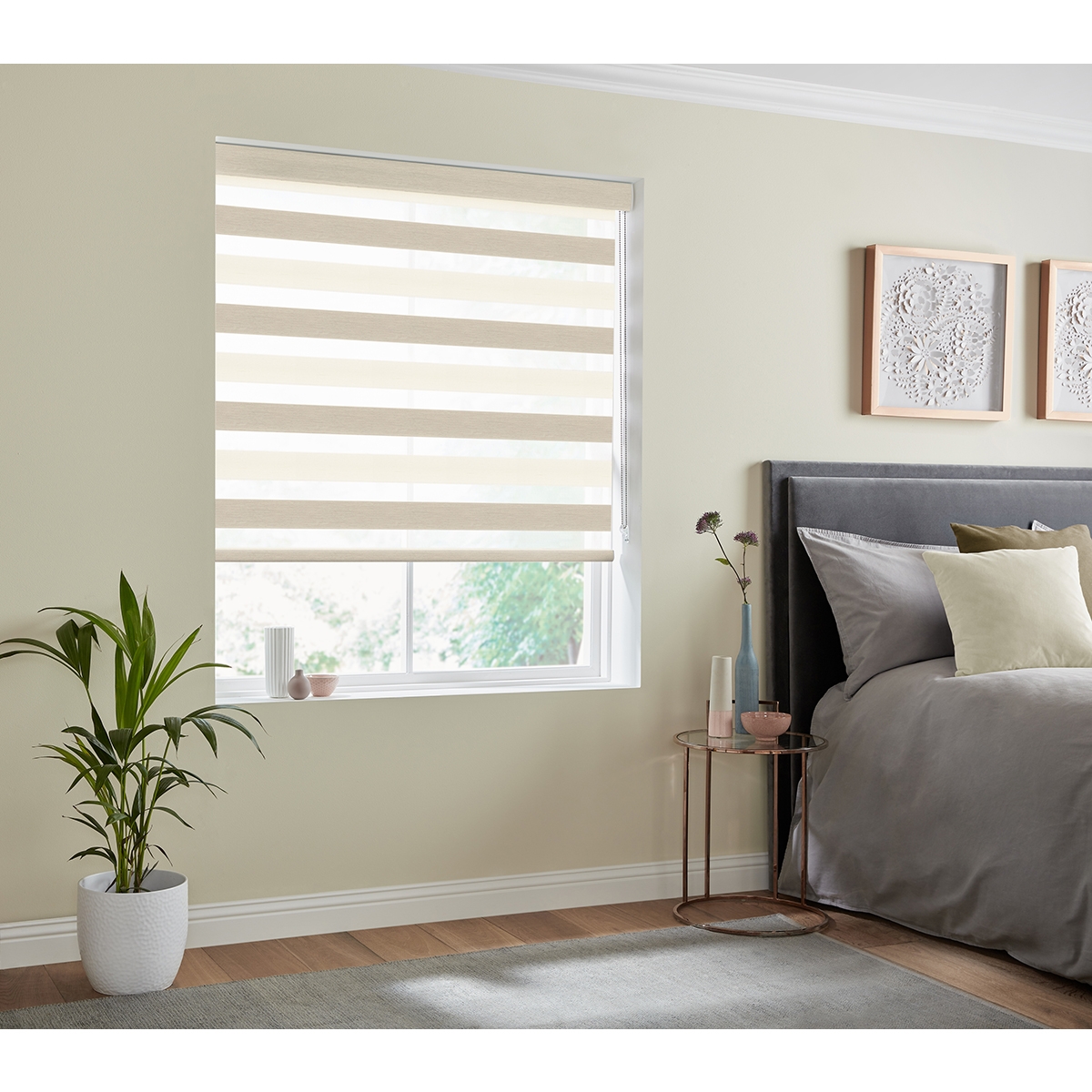 Product photograph of Gemini Cream Fifty50 Blinds from Choice Furniture Superstore.