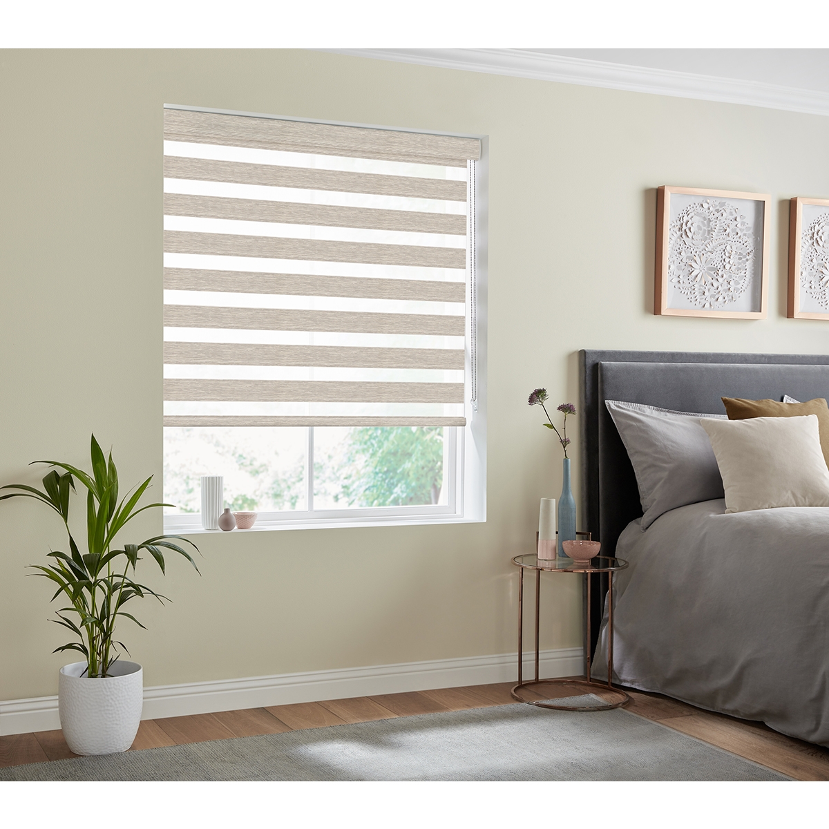 Product photograph of Kira Copper Grey Fifty50 Blinds from Choice Furniture Superstore.