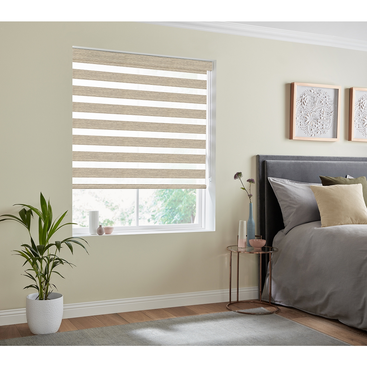 Product photograph of Kira Bamboo Natural Fifty50 Blinds from Choice Furniture Superstore.