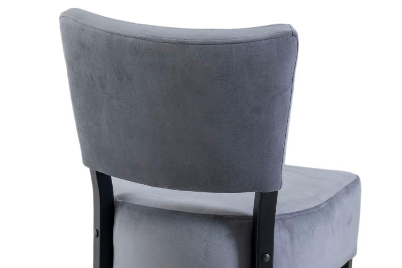 Product photograph of Clearance - Indus Grey Velvet Quilted Diamond Stiched Barstool With Backrest from Choice Furniture Superstore.