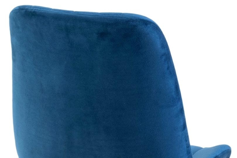 Product photograph of Clearance - Piano Blue Dining Chair Velvet Fabric Upholstered With Round Black Metal Legs from Choice Furniture Superstore.