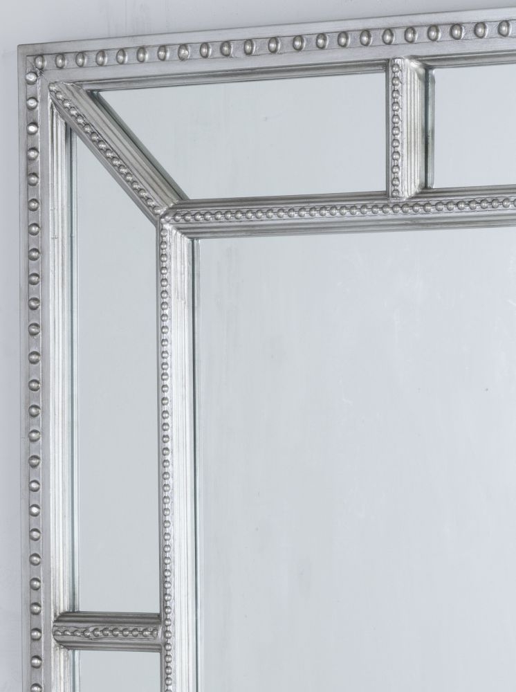 Product photograph of Clearance - Antique Silver Trim Wall Mirror Rectangular - 76cm X 100cm from Choice Furniture Superstore.