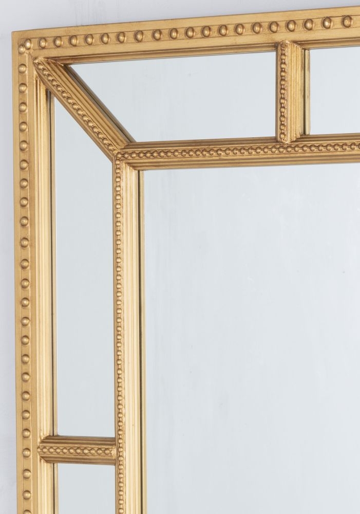 Product photograph of Clearance - Antique Gold Trim Wall Mirror Rectangular - 80cm X 155cm from Choice Furniture Superstore.