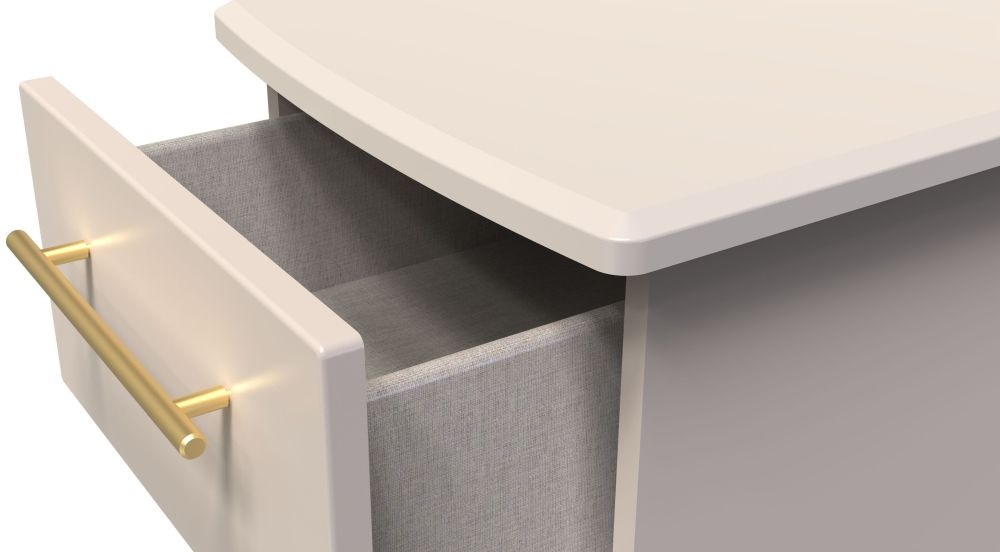Product photograph of Haworth Cashmere 3 Drawer Beside Cabinet from Choice Furniture Superstore.