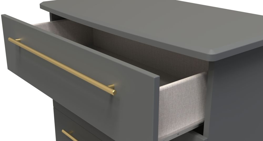 Product photograph of Haworth Dusk Grey 4 Drawer Chest from Choice Furniture Superstore.