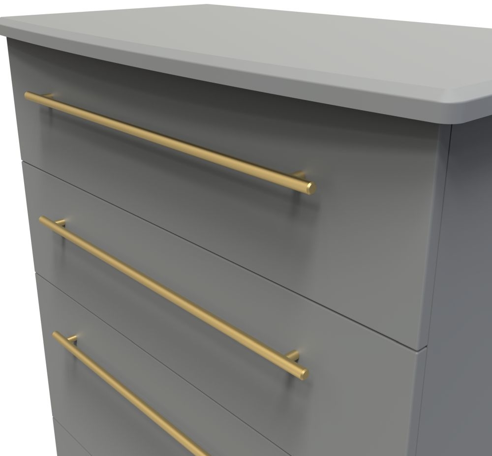 Product photograph of Haworth Grey 4 Drawer Deep Chest from Choice Furniture Superstore.