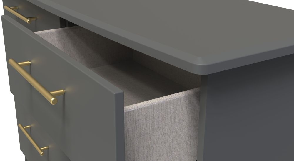 Product photograph of Haworth Grey 6 Drawer Midi Chest from Choice Furniture Superstore.