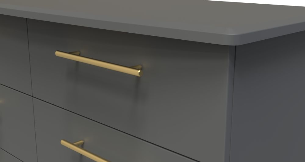 Product photograph of Haworth Grey 6 Drawer Midi Chest from Choice Furniture Superstore.